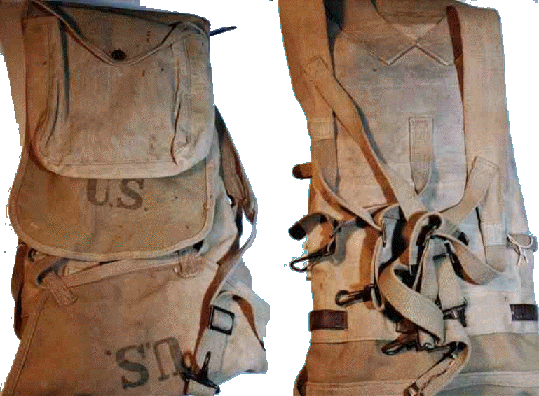front and rear view of M-1910 Haversack