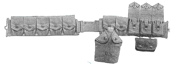 Mills style rifle belt with canteen and field dressing pocket attached