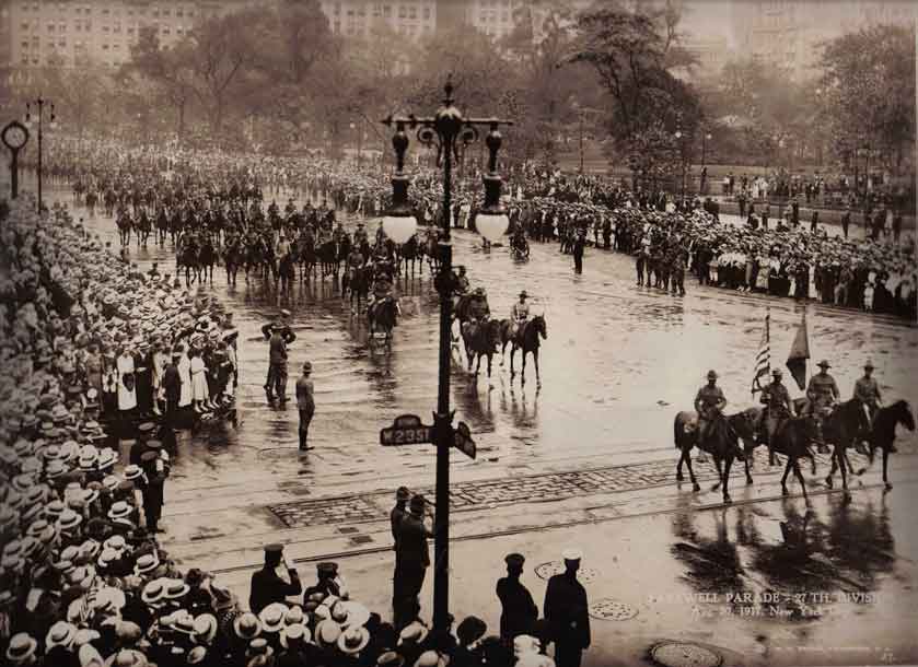 1st NY Cavalry in Farewell Parade, August 30, 1917