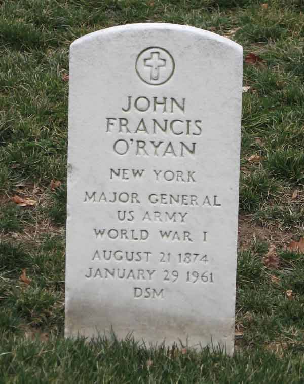 General O'Ryan's grave marker 
