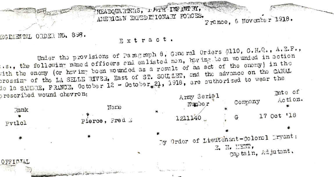 107th Infantry, 27th Division, AEF