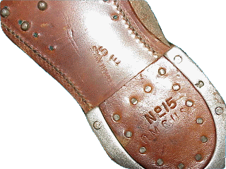 detail of heel on unissued pair