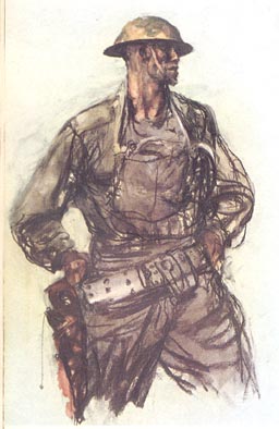 Machinegunner by Capt Harvey Dunn